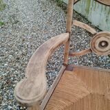Paire de fauteuils anciens vintage en bois