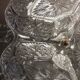 Aperitif dish or appetizer in vintage chiseled glass