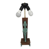 Lampe égyptienne osiris  bronze teck vintage  avec ecrin