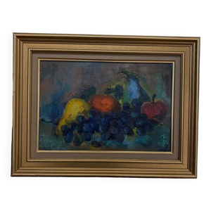 Huile sur carton nature - fruits