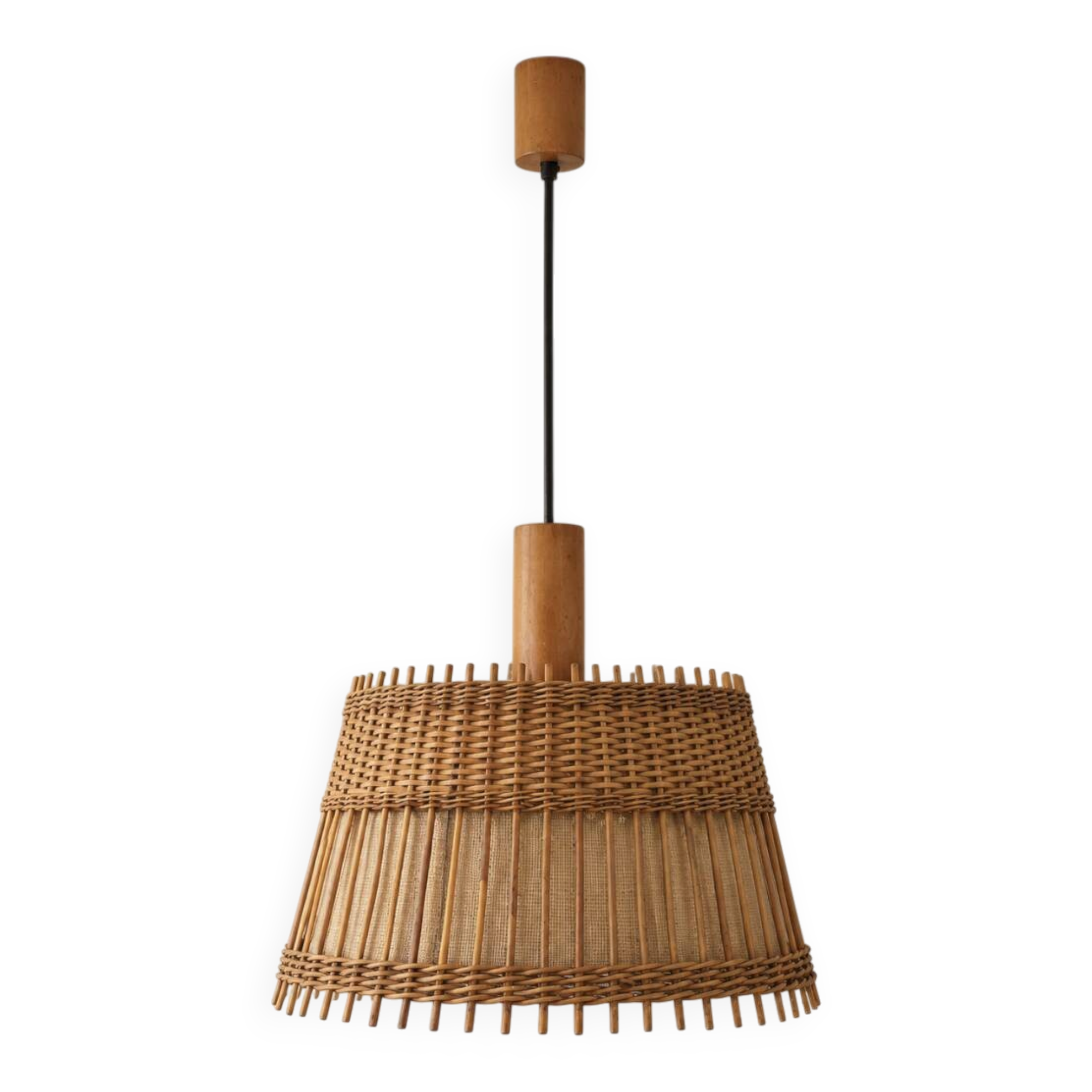 Vintage wooden and fabric suspension
