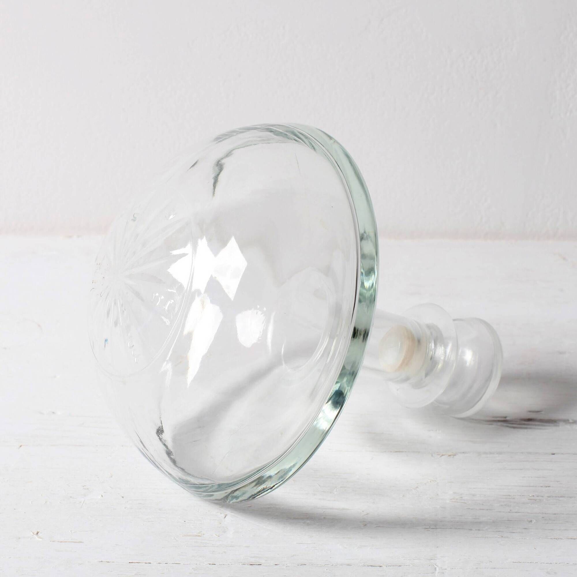 Mid-century Clear Glass Nautical Ship Decanter with Stopper/ Finland / 1970