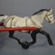 Old toy Horse-drawn carriage in cast iron polychrome iron with checker "P.D. CHIEF"