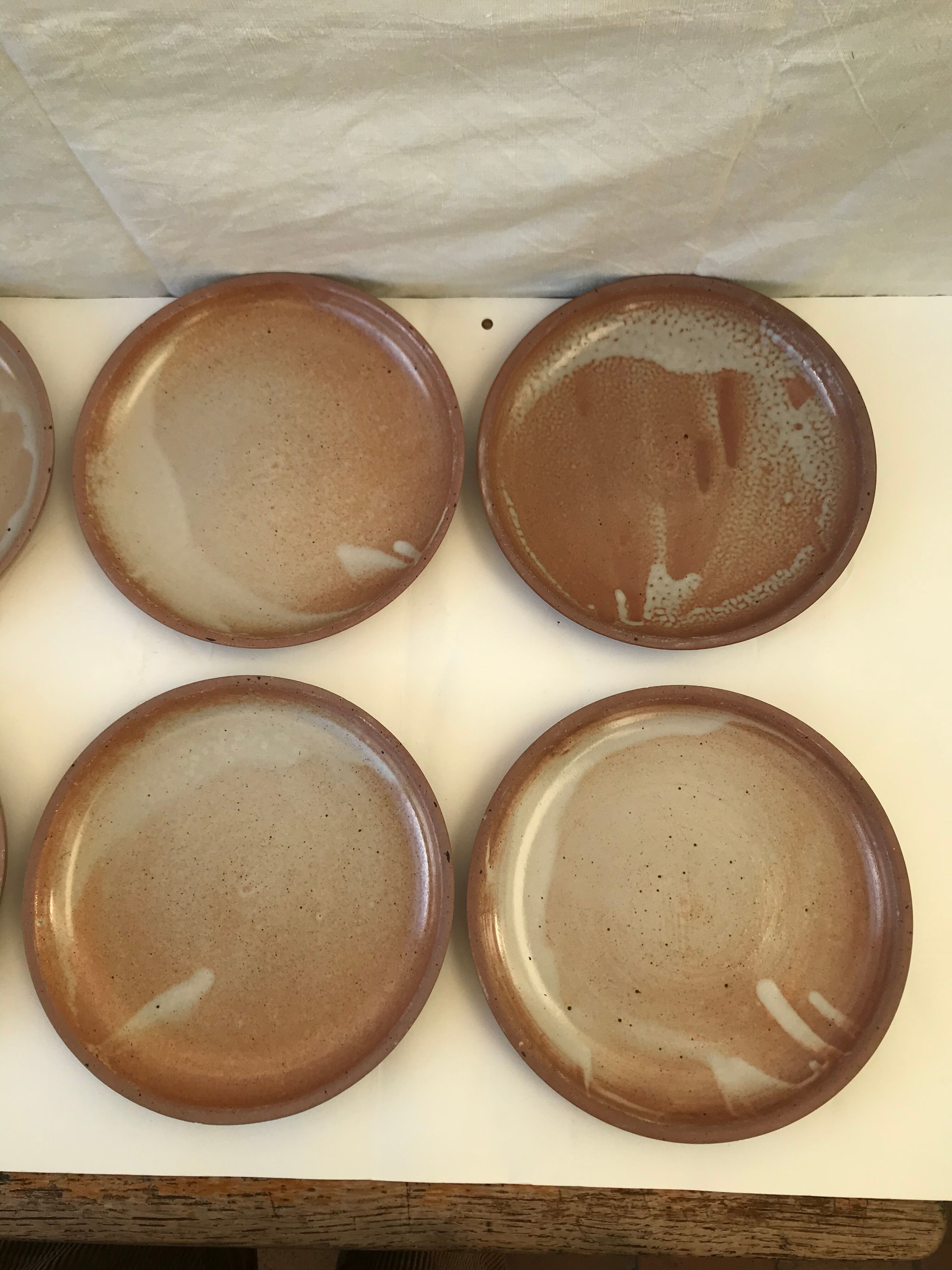 10 small plates made of vintage sandstone