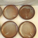 10 small plates made of vintage sandstone