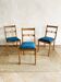 Beech wood chairs, sabre legs and upholstered seat, 1960s-1970s