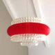Suspension in glass and plexiglass with diamond points / vintage 60s-70s