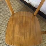 Set of 3 vintage wooden bistro chairs