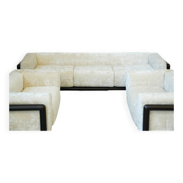 1973 “Cornaro” Sofa & Armchair Set by Carlo Scarpa for Simon