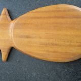 Plateau forme ananas teck vintage 33 cm