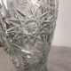 Ancien vase en verre taillé ciselé vintage
