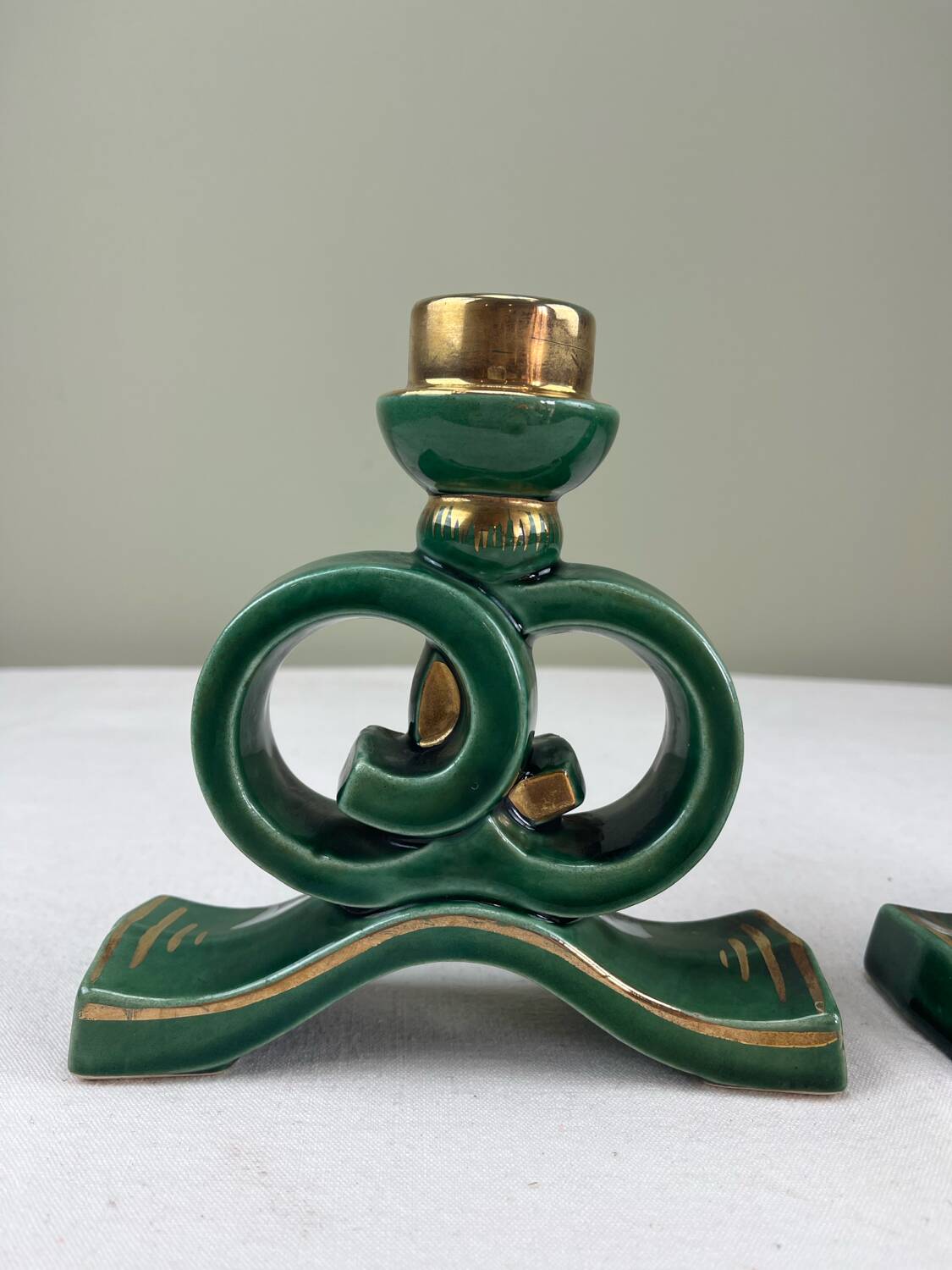 Ceramic candle holders from the 1950s