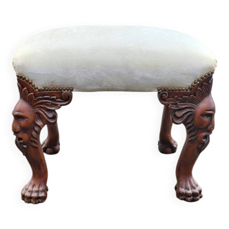 Antique carved wooden footrest – 19th - early 20th century