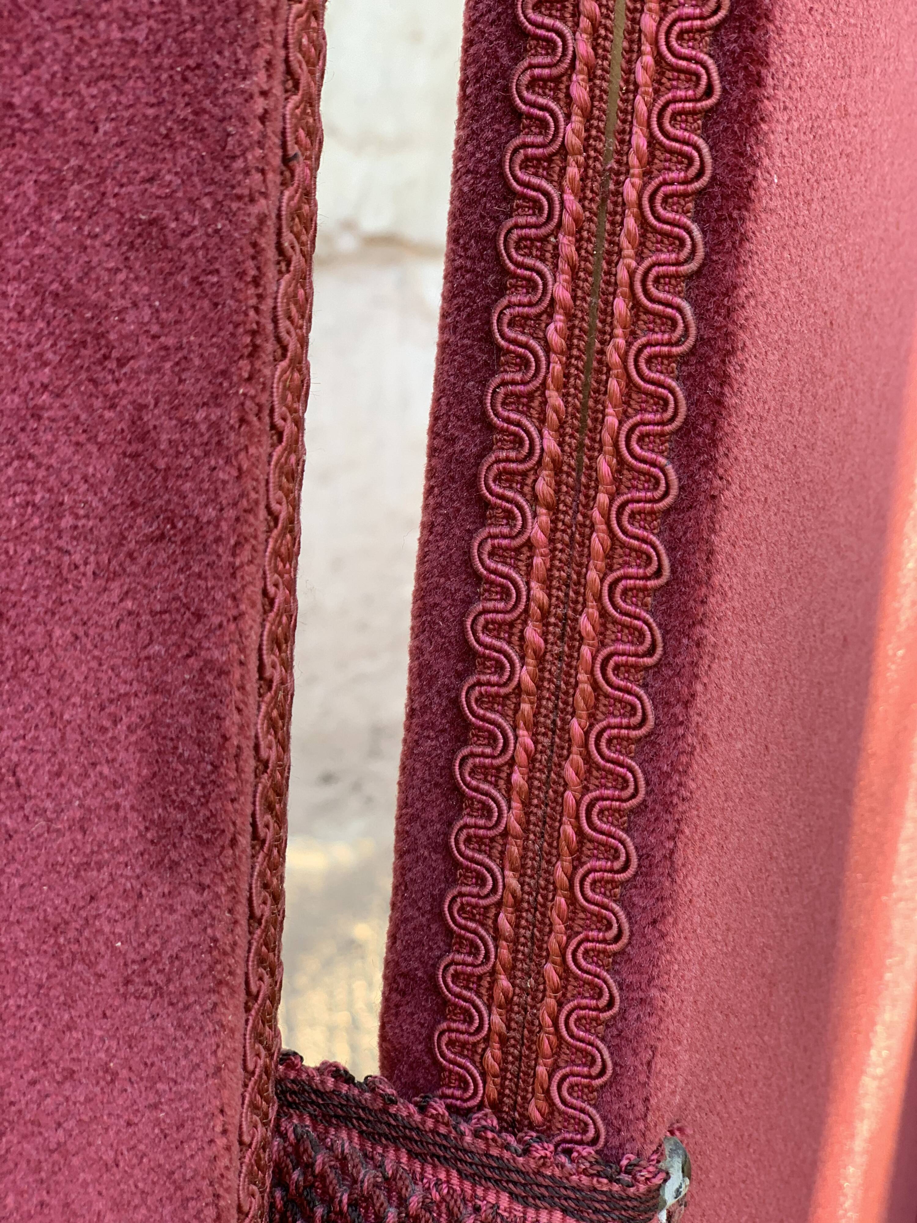 Old wooden screen covered with velvet 4 sheets