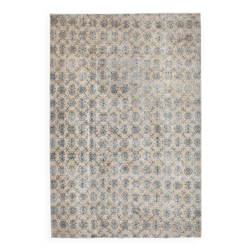Tapis turc moutarde clair et noir 215x296 cm SK 240852