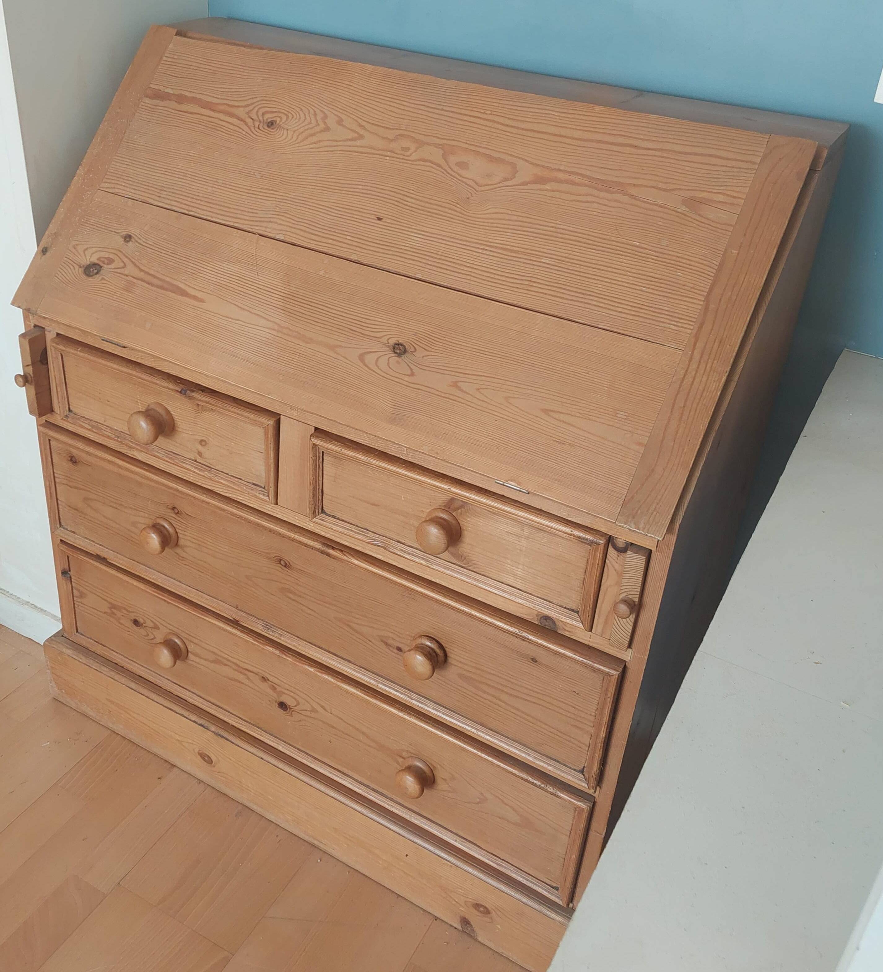 English pine secretary