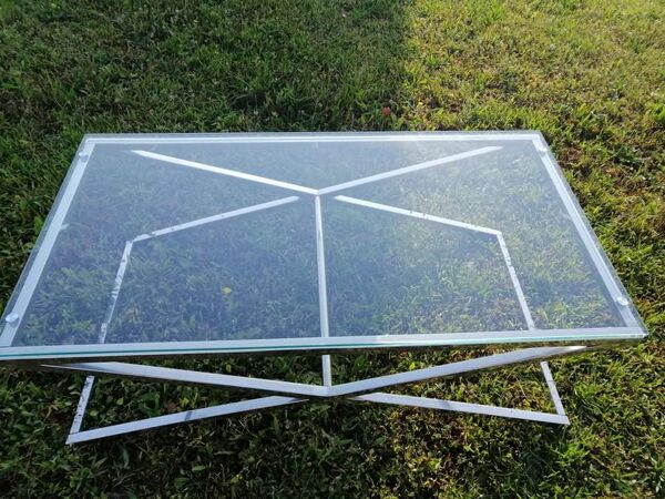Table basse verre John Lewis Alice table basse134x h44x70