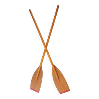 Pair of wooden oars / paddles