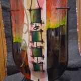 Multicoloured vase in the style of Dali.