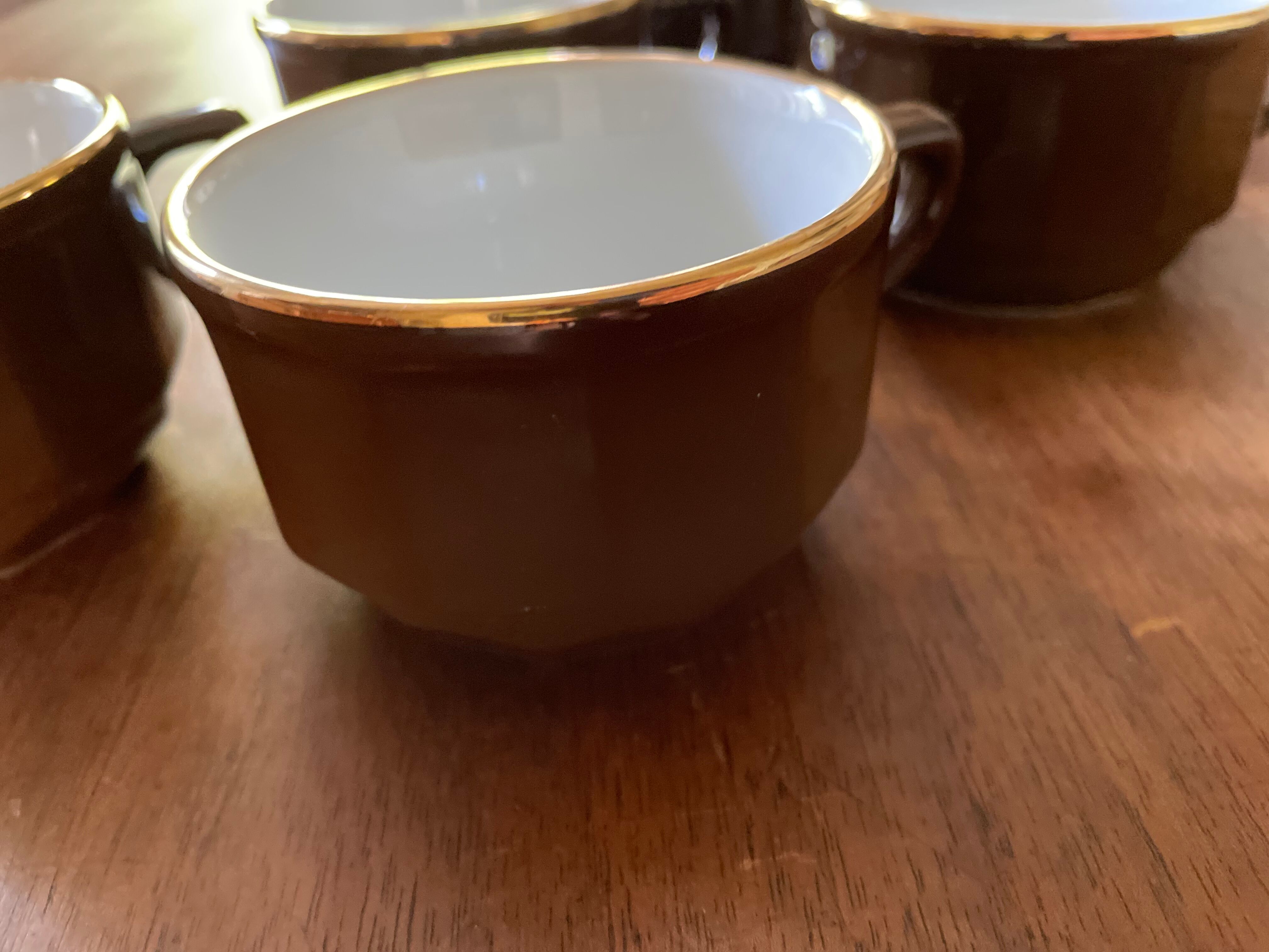 Coffee cups and sugar bowl Cappuccino Yves Déshoulières