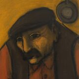Expressionist painting by Robert Deman, Belgium 1940s