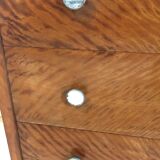 Storage unit art deco style in burled satinwood