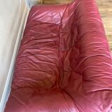 Hans Hopfer "Informel" model sofa, in burgundy leather