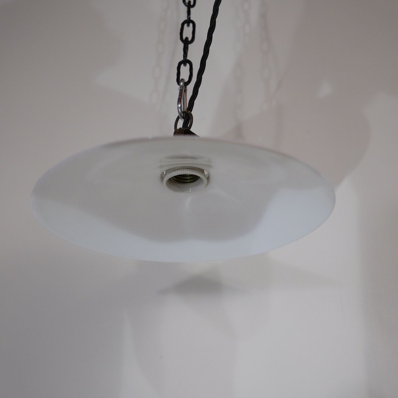 Vintage Spun White Glass Lights