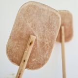 Pair of simple wooden paddles