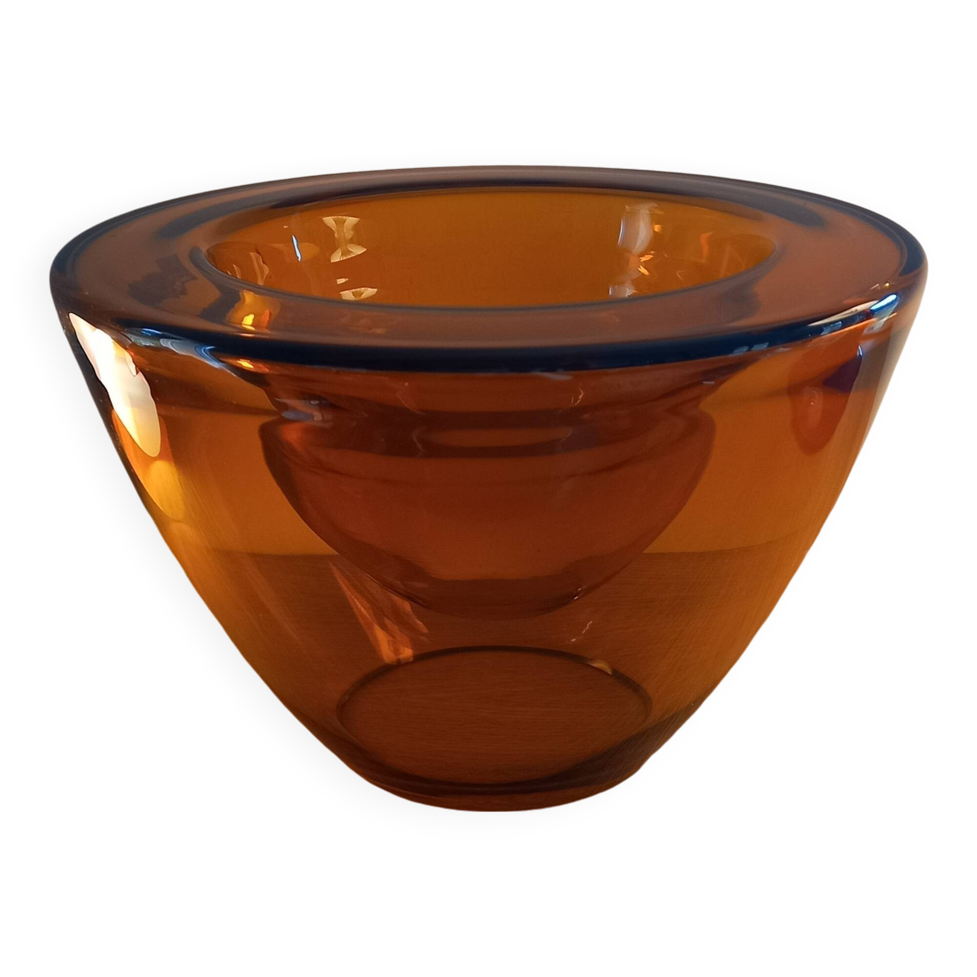 Amber glass cup from the early 2000s