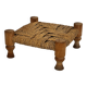 Vintage Footstool wood and rope, 1960s