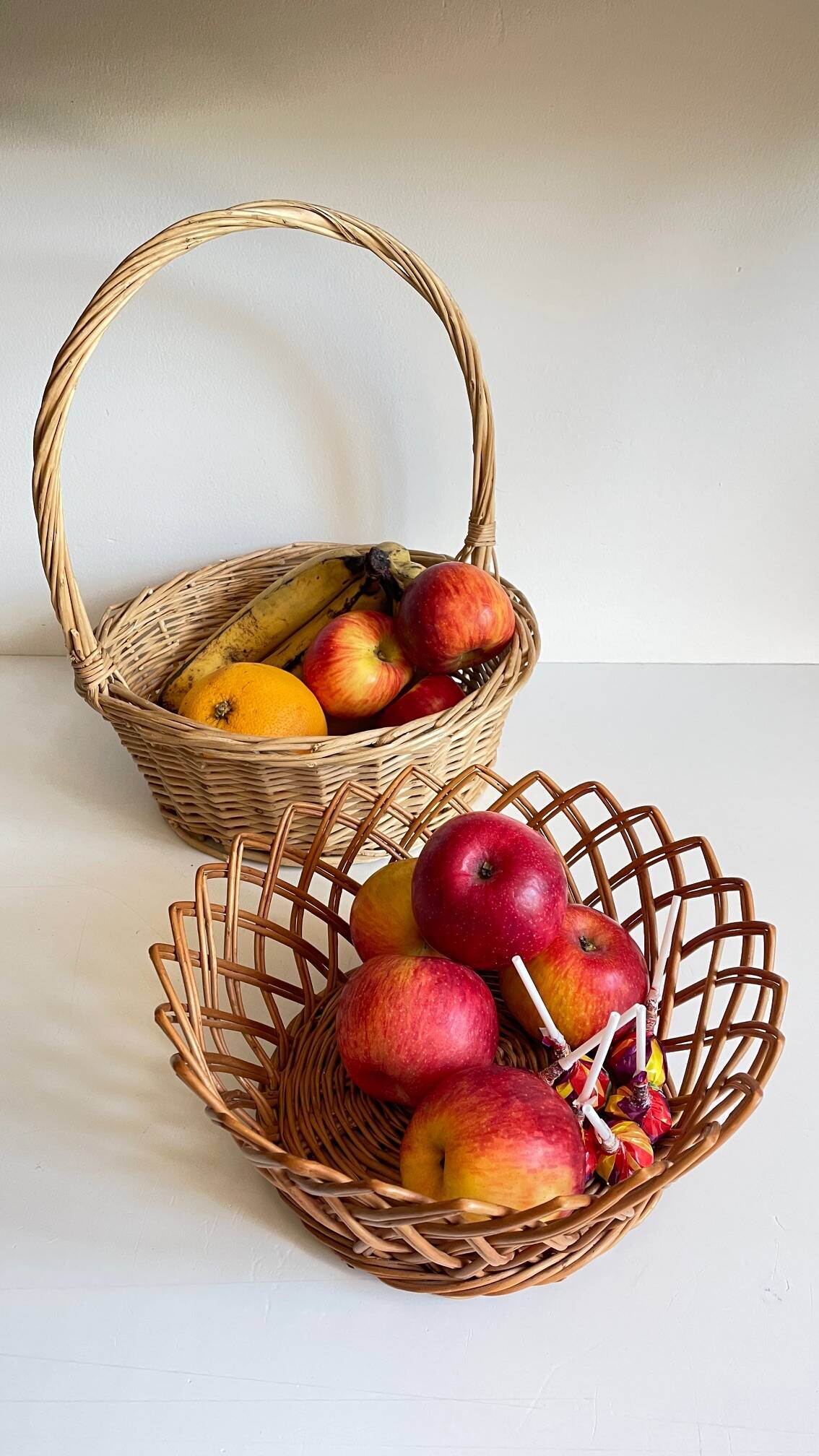 Vintage rattan baskets