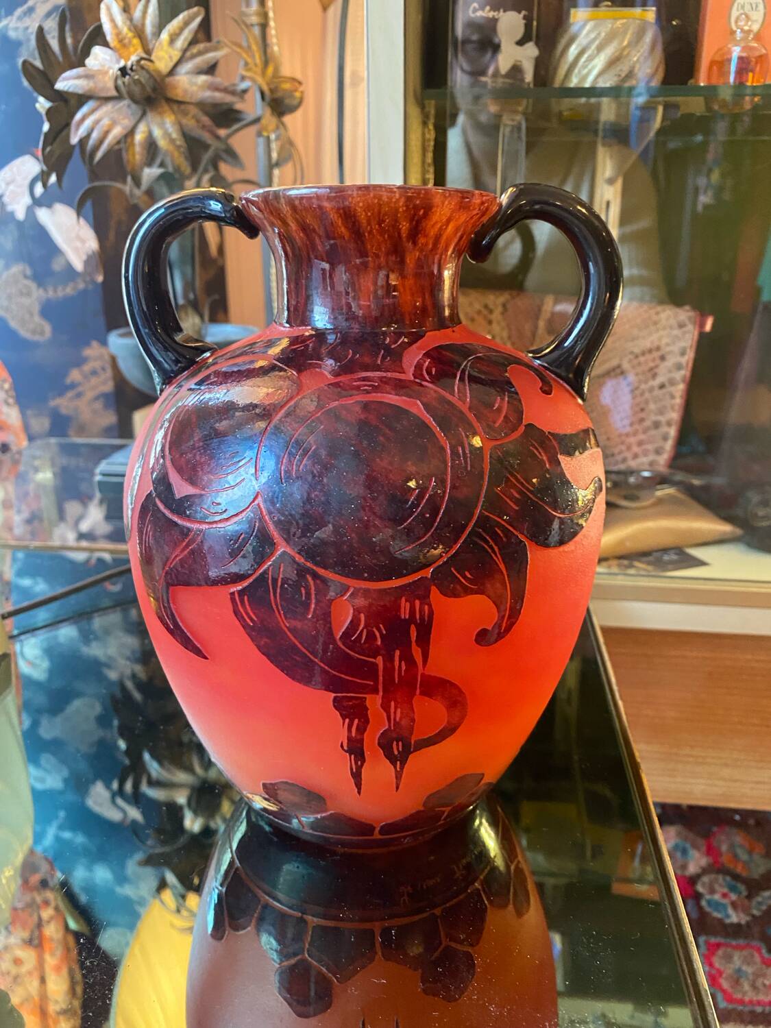 Vase art nouveau le verre francais