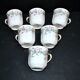 Limoges Haviland set of 6 floral porcelain coffee cups