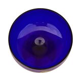 Cobalt blue goblet of a sheepdog, Bohemia, Czechoslovakia, 1980s.