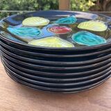 Oyster service in earthenware Elchinger 50