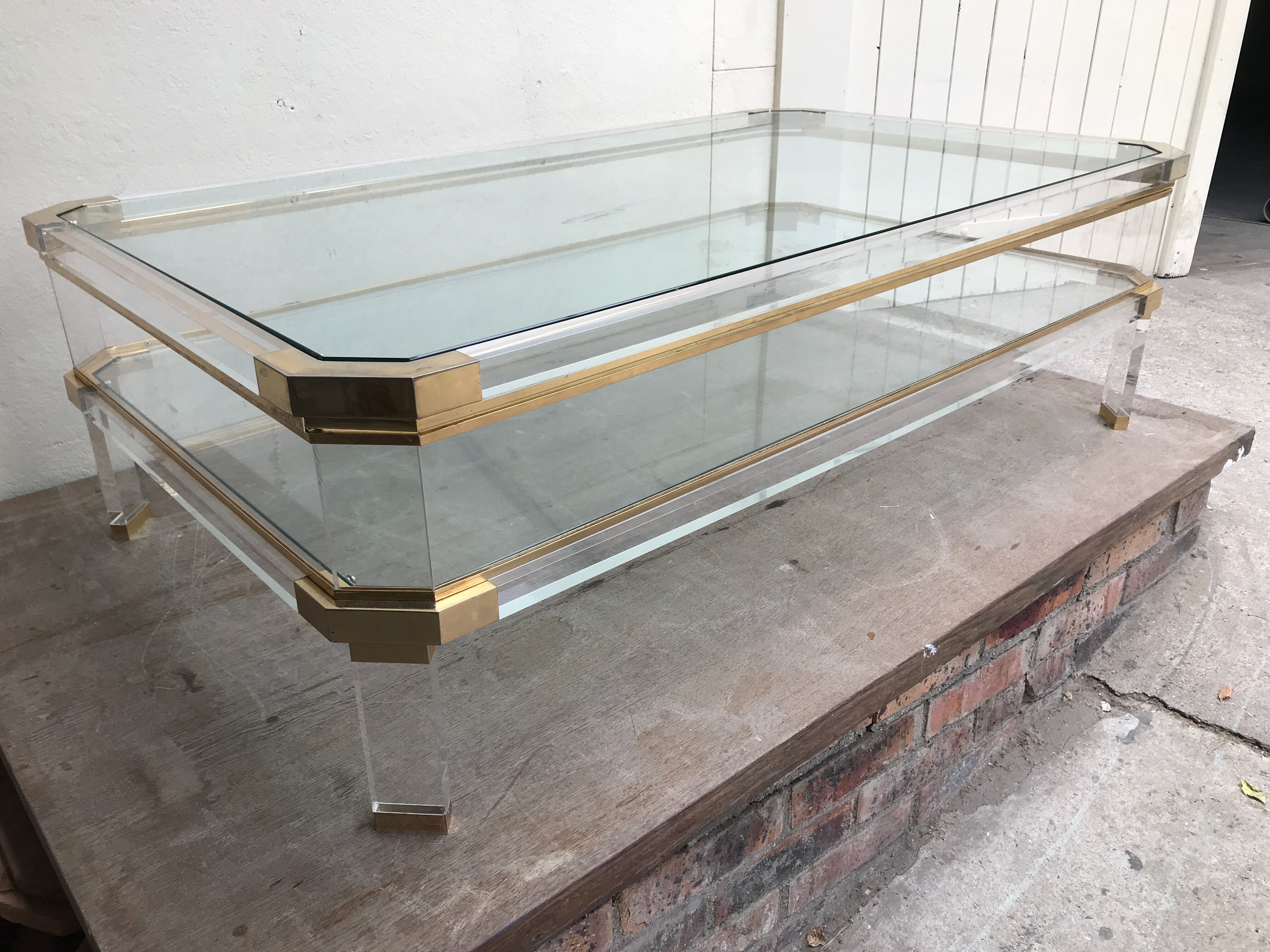 Plexiglas showcase coffee table