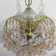 Pink flowers tassel chandelier