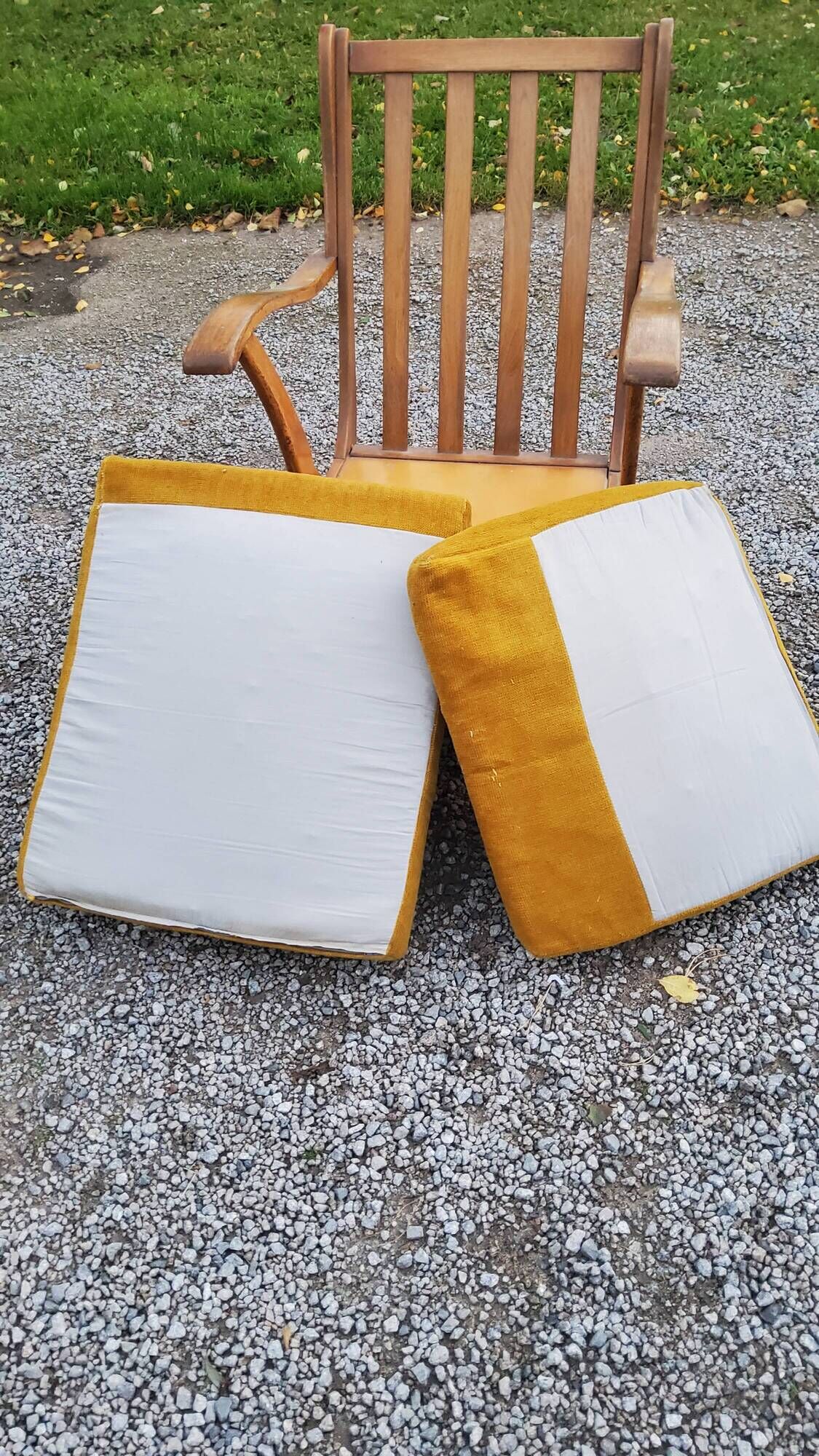 Sleigh armchair of the 40s/50s in oak