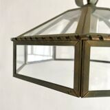 Old brass and glass suspension