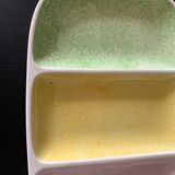 Multi-coloured earthenware dish from vintage Giens