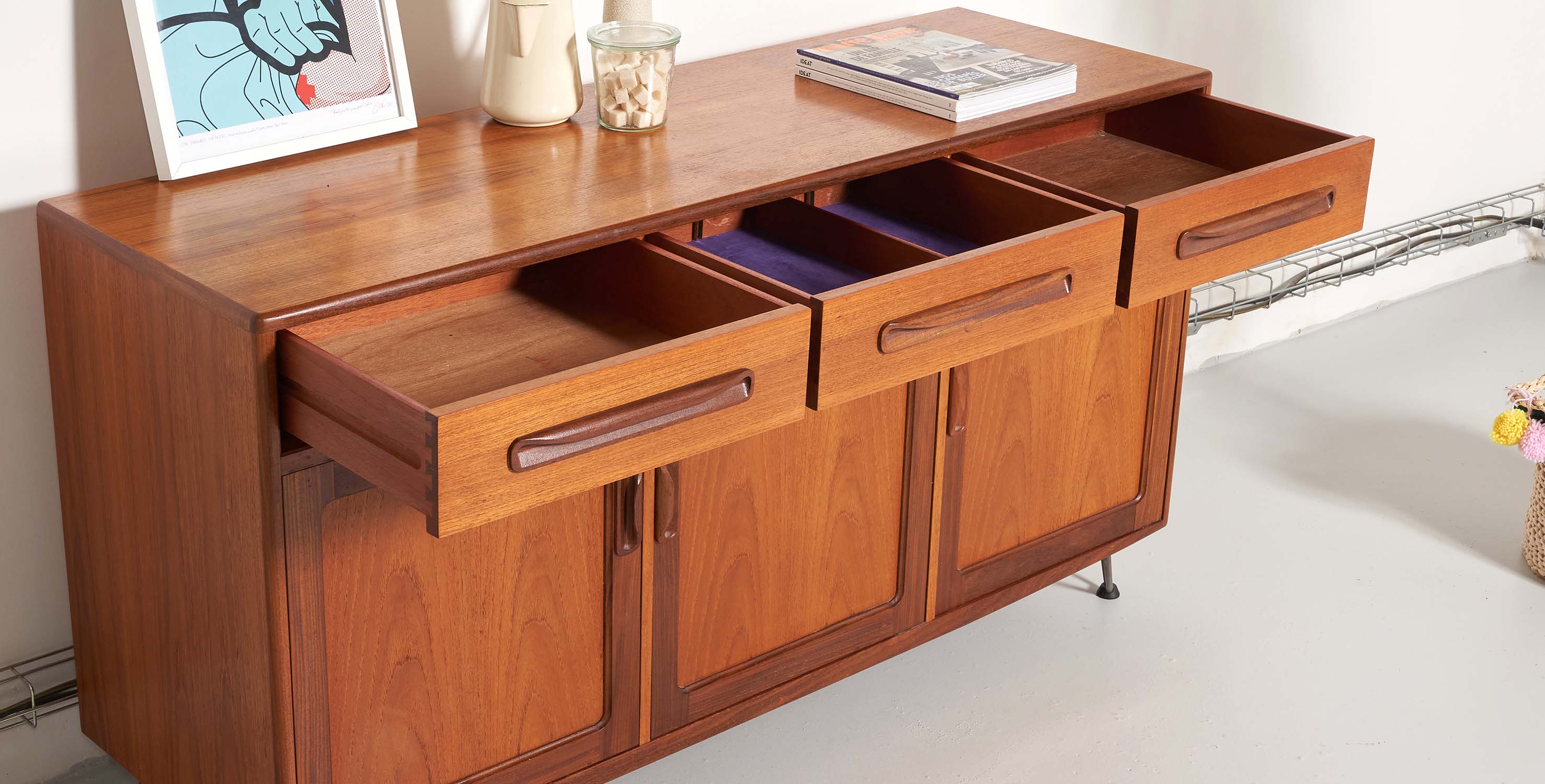 Sideboard G plan, Scandinavian style, 141cm