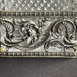 Decanter with handle frame Crystal factory A H (Western Germany)