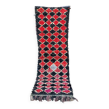 Moroccan carpet red/black - 76 x 253 cm