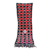 Tapis Marocain rouge/noir - 76 x 253 cm