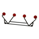 Patère 4 boules rouge