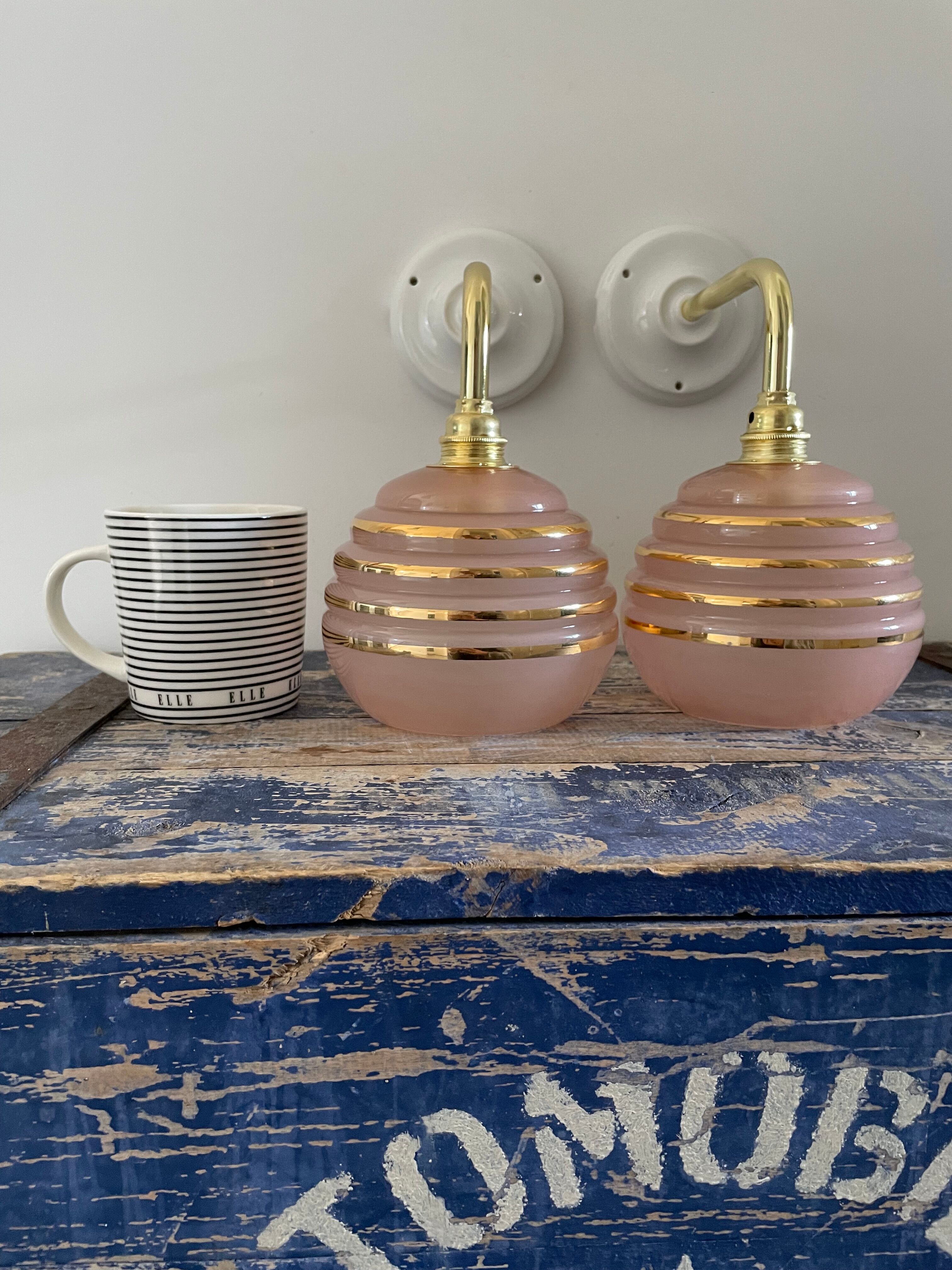 Pair of Art Deco wall lights