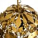 Beautiful floral-style spherical metal ceiling lamp, 1970s Regency design