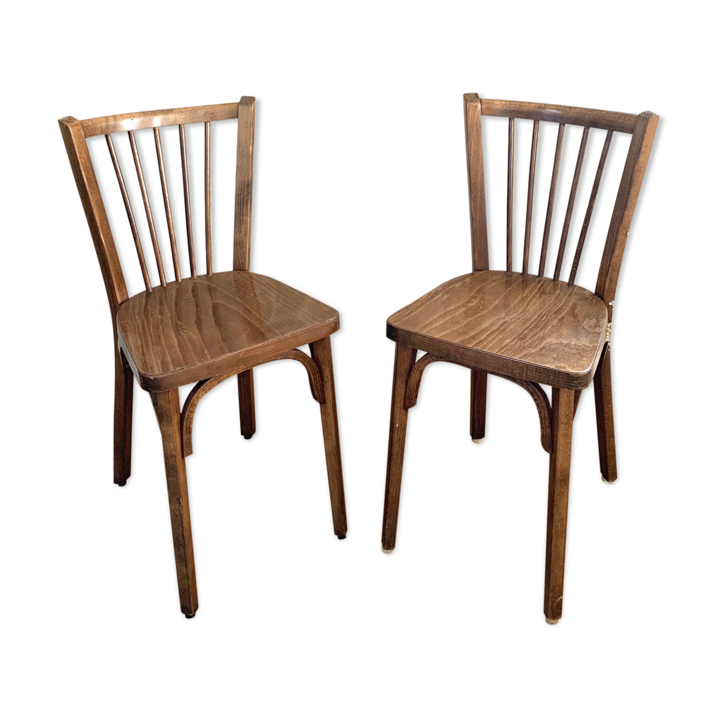 Pair of Baumann bistro chairs