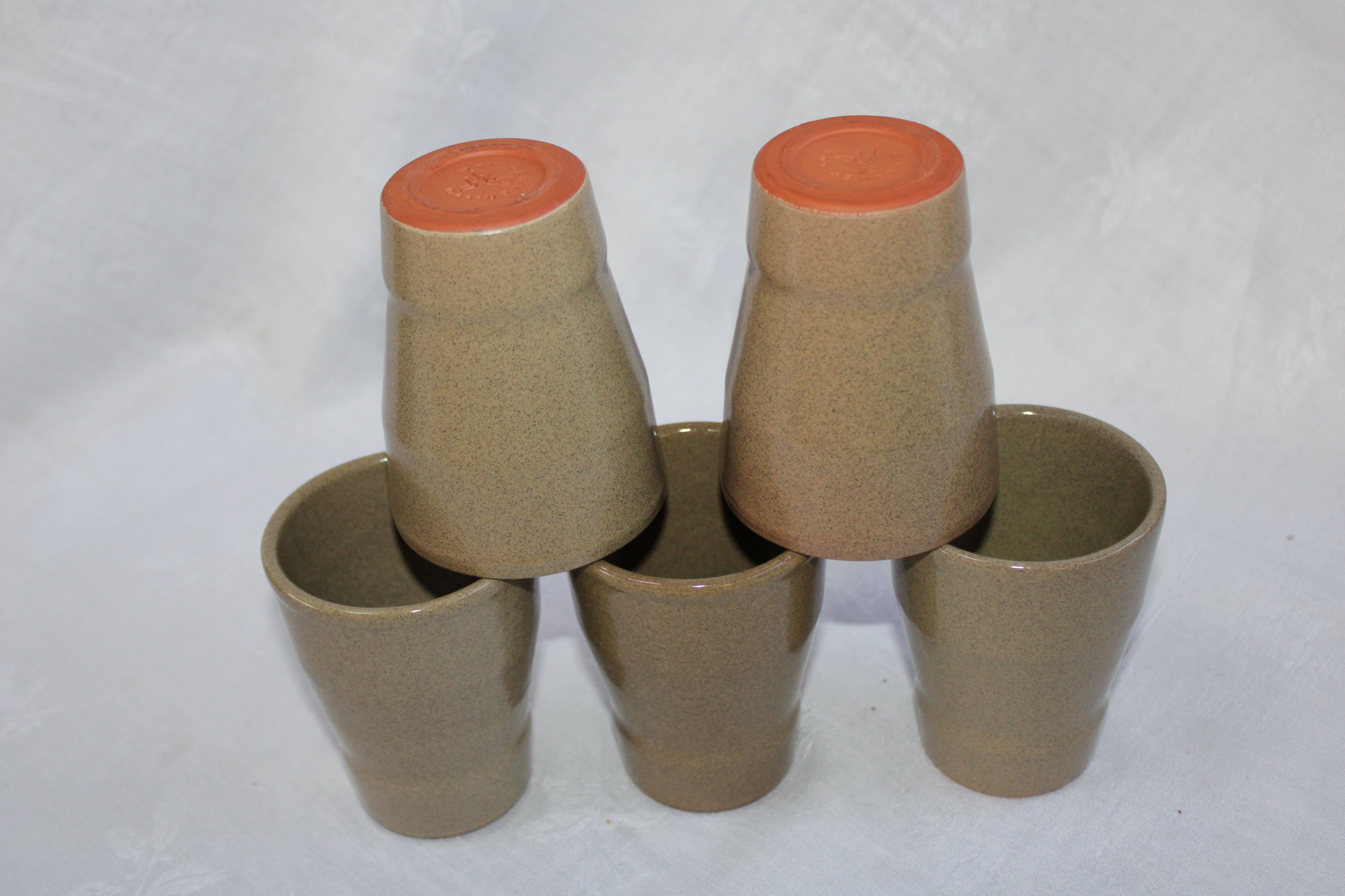 Set of 5 Cermer sandstone glasses
